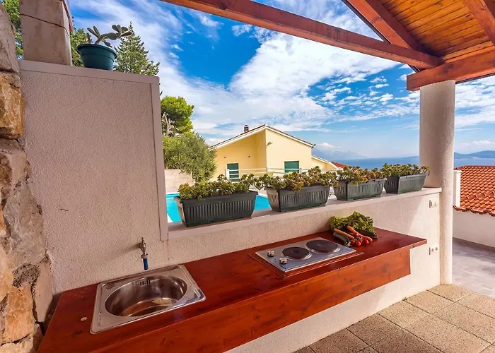 Maslina, With Private 32m2pool, Panoramic Views On 100km Coastline, 12 Pax * לוקבה